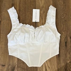 Cotton Candy LA White Corset Top